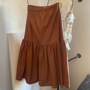 Unworn Staud vegan leather skirt